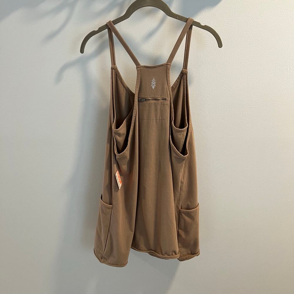 NWT FP Movement Free People Mocha Latte Hot Shot Mini Dress Romper Size XS - Picture 4 of 9